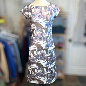 BEIGE by ECI ~ Gorgeous Metallic Floral Print Dress ~ Size 4